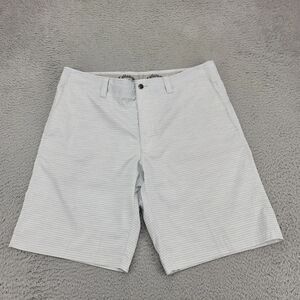 Callaway Shorts Mens 36 Gray Striped Lightweight Golf Outdoors Pockets Stretch